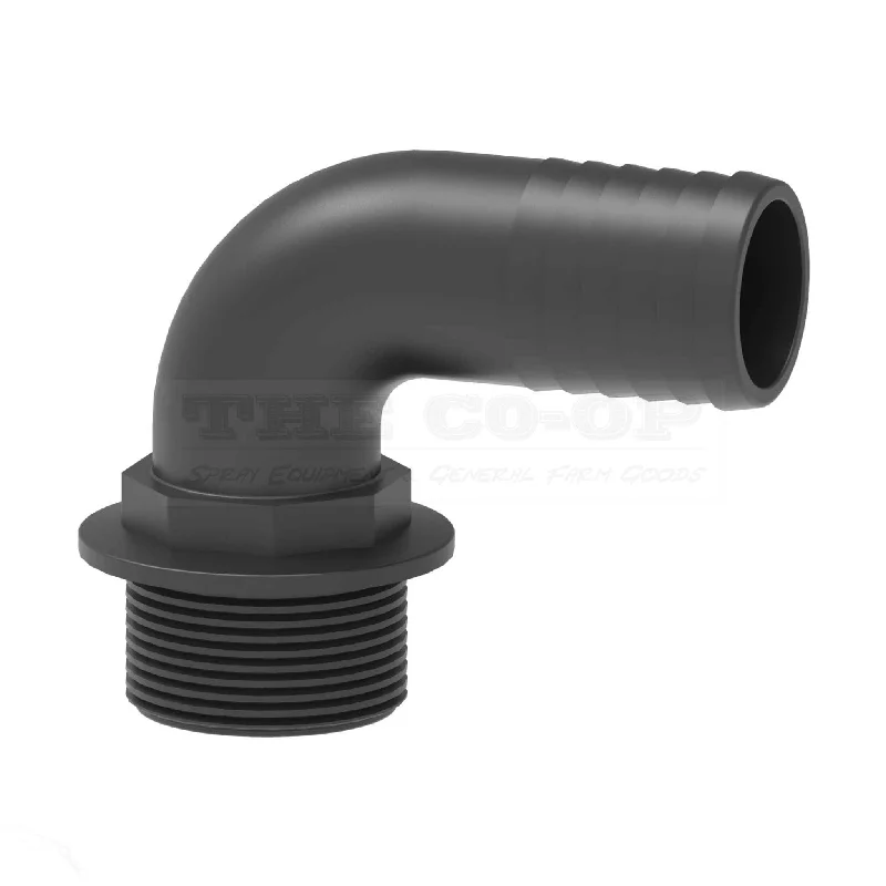 Threaded Elbow Hose Barb 3/4 Male thread to 13mm (1/2") hose Barb