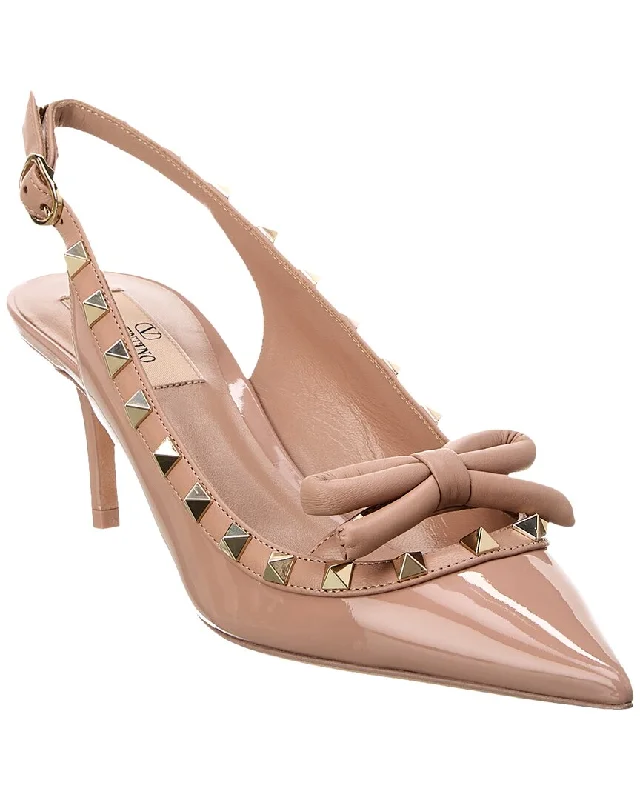 Valentino Rockstud 60 Patent Slingback Pump