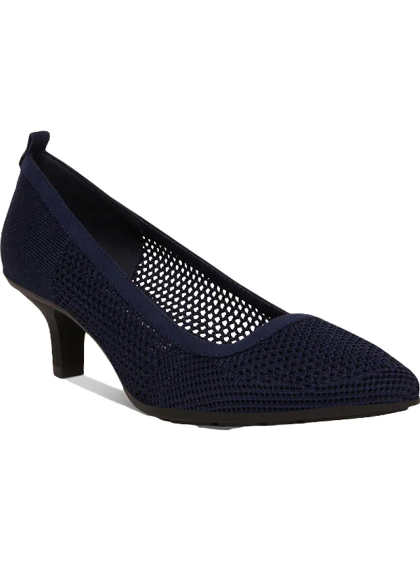 Rebecca Womens Perforated Slip On Dress Heels