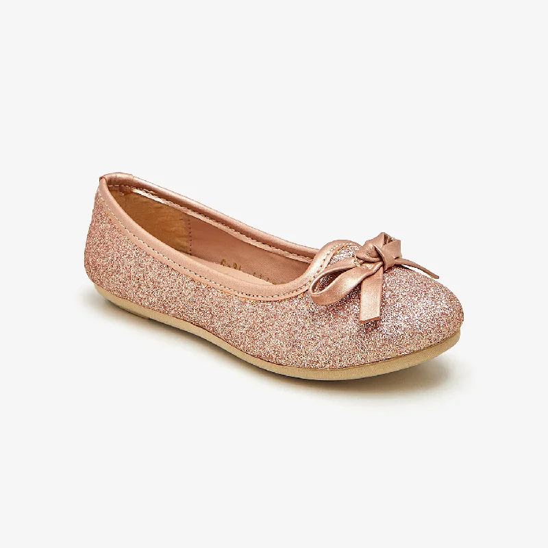 Girls Shimmer Ballerina Flats