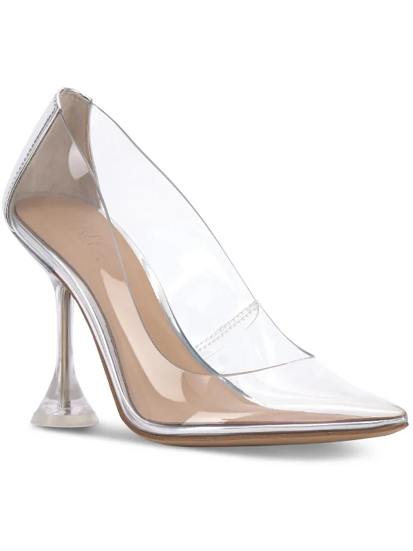 Womens Clear Pointed Toe Pumps