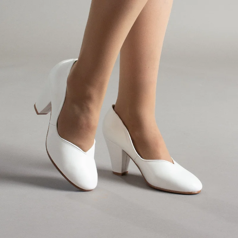 Marilyn Women's 1940s Pumps (Soft Ivory)