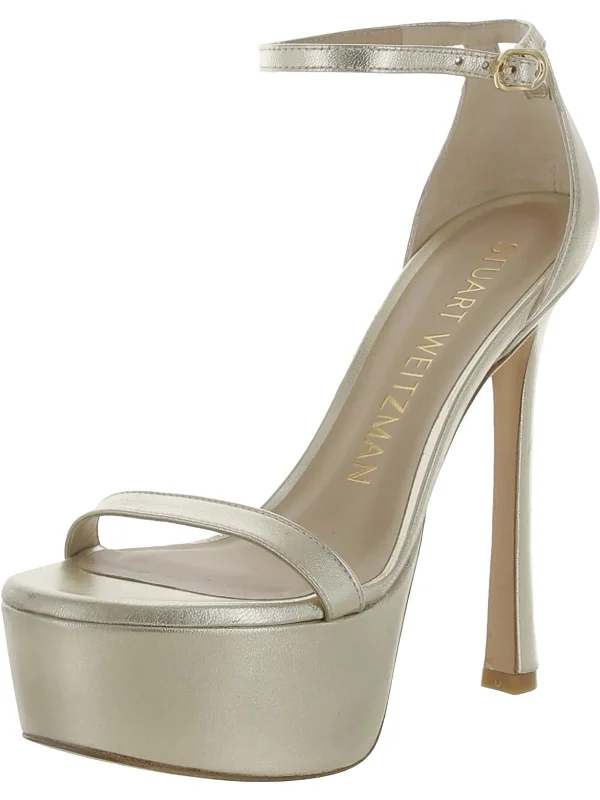 Nudist Curve Hollywood Womens Leather Platform Heels