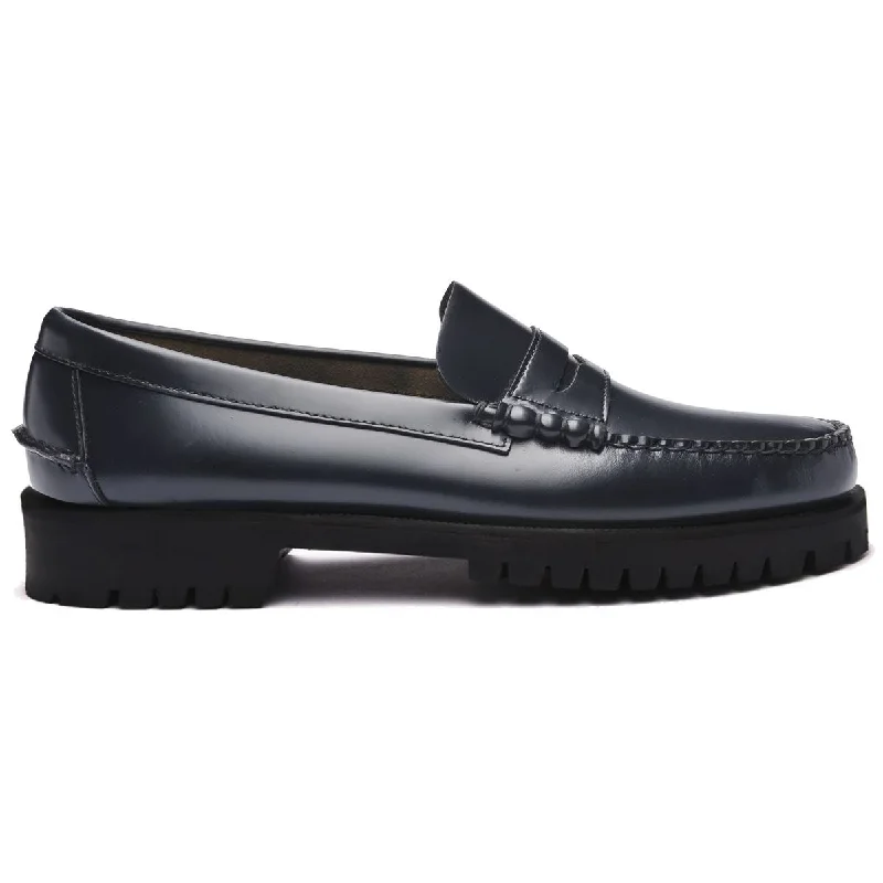 Slip - Resistant Women's Rubber - Sole Loafers in Navy for Wet ConditionsDan Lug Woman - Navy Blue