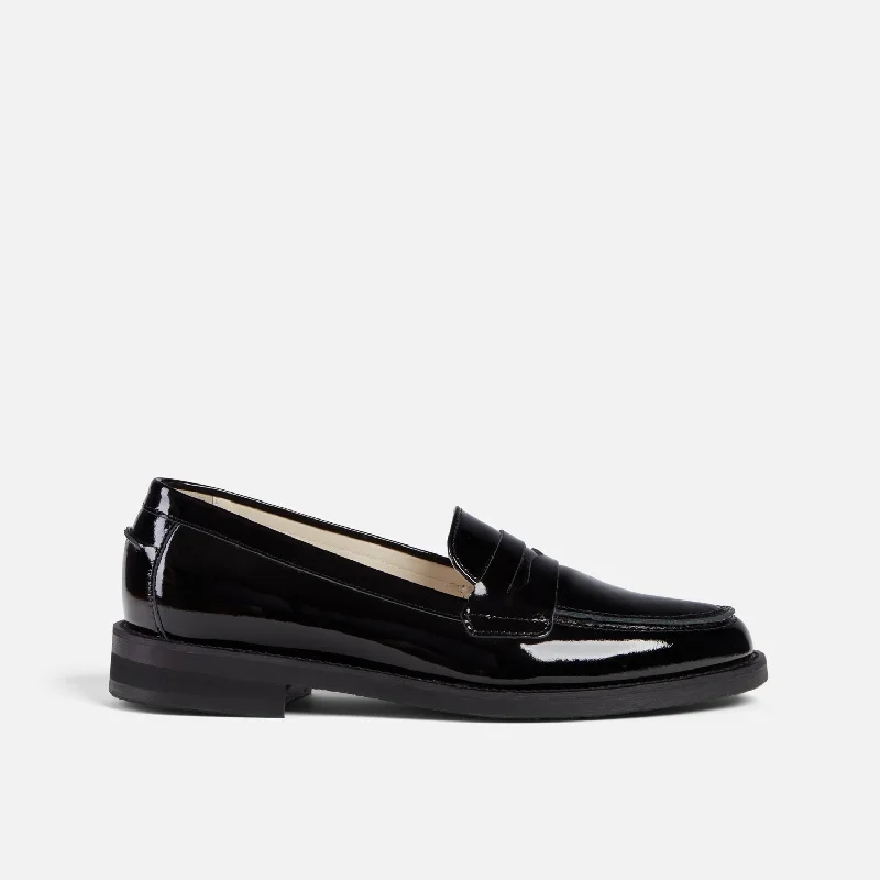 Women's Geometric - Patterned Loafers in Multicolor for a Fashion - Forward LookWilde Black Patent Penny Loafer - Women's