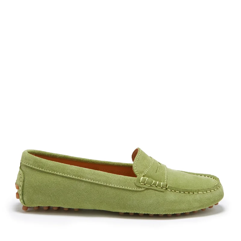 Women's Fur - Lined Loafers in Tan for a Cozy Winter OptionWomen's Penny Driving Loafers, olive green