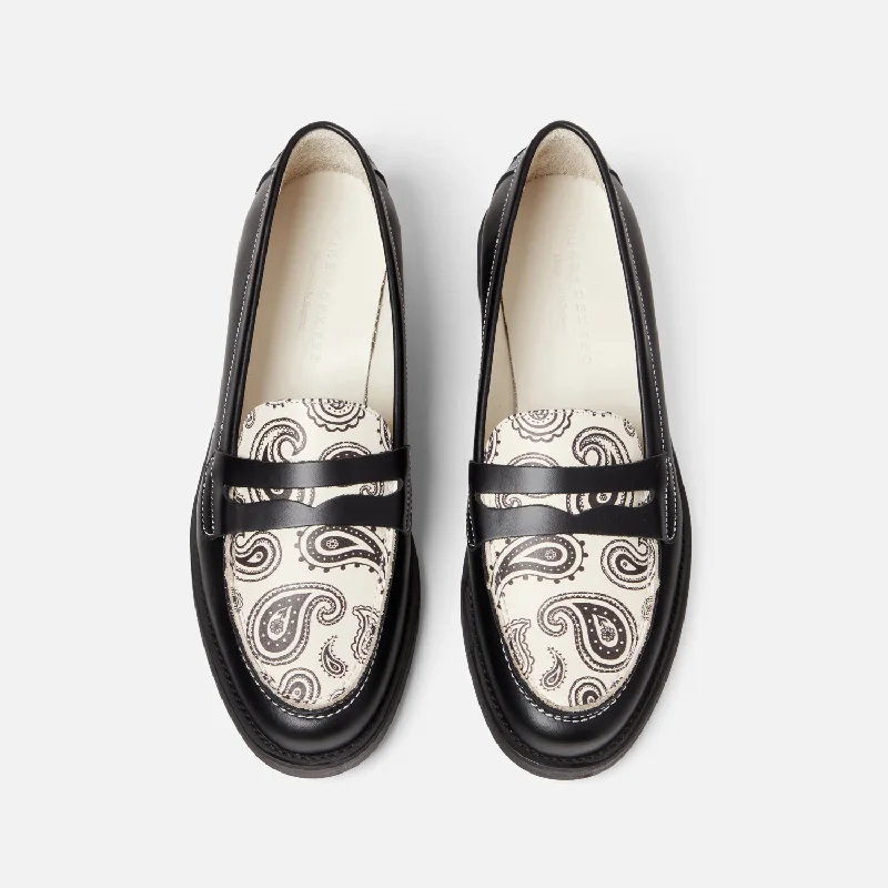 Plus Size Women's Wide - Fit Penny Loafers in Black for All - Day ComfortWilde Paisley Penny Loafer - Women's