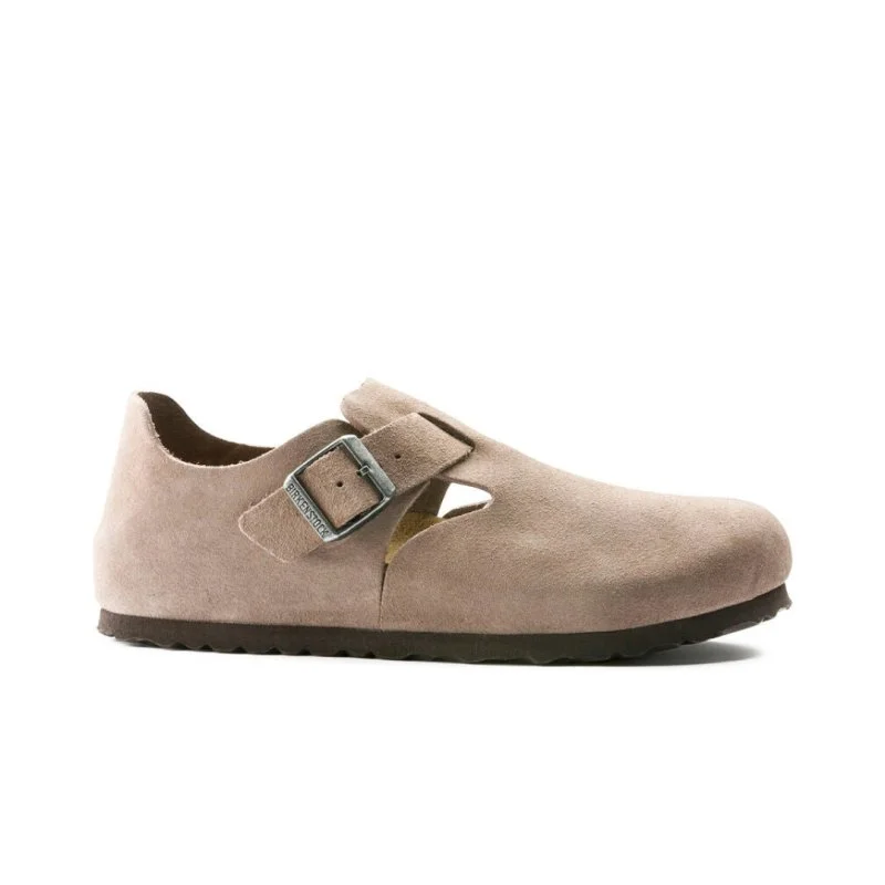 Women's Embroidered Floral Pattern Loafers in Beige for a Spring - Inspired OutfitBirkenstock London - Taupe Suede