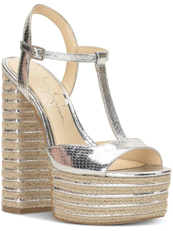 Lightweight Women's Mesh - Paneled Sandals in Yellow for BreathabilityAmeeka Womens Faux Leather Snake Print Platform Sandals