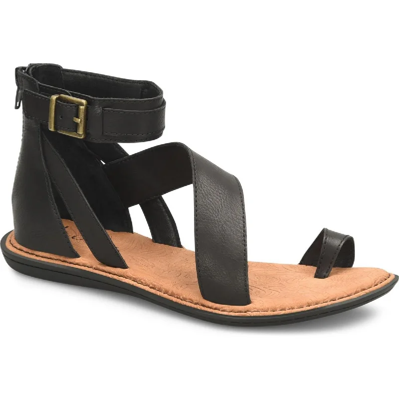 Women's Cork - Soled Espadrille Sandals with a Rope - Trimmed Upper in Navy for a Summer VibeB.O.C. Womens Maci Zipper Toe Loop Ankle Strap