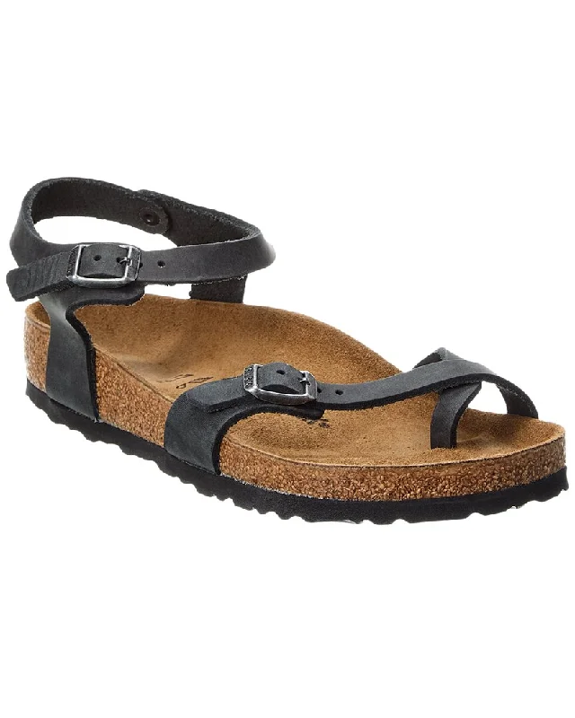 Elastic - Strap Women's Sandals with a Padded Toe in Teal for Easy On - and - OffBirkenstock Taormina Waxy Leather Sandal