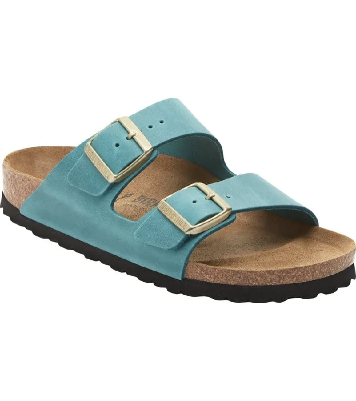 Women's Rhinestone - Embellished Open - Toe Sandals in Silver for a Glamorous Party LookBirkenstocks Womens Arizona Oiled Leather Blue Sandal - 1026537