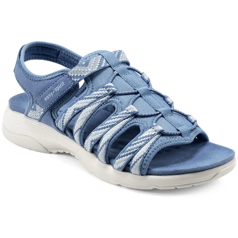 Waterproof Women's Rubber Beach Sandals with Arch Support in Blue for Water ActivitiesEasy Spirit Womens Torye Strappy Caged Sport Sandals