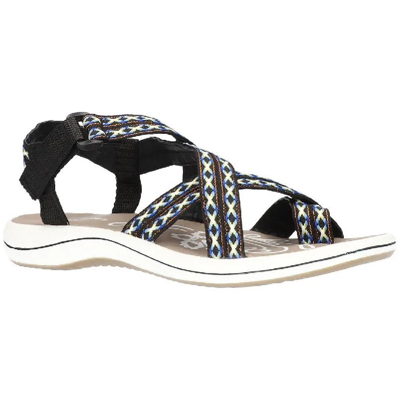 Women's Thong Sandals with a Beaded Design in Multicolor for a Beachy AestheticEasy Street Womens Skip Ankle Slip On Flat Sandals