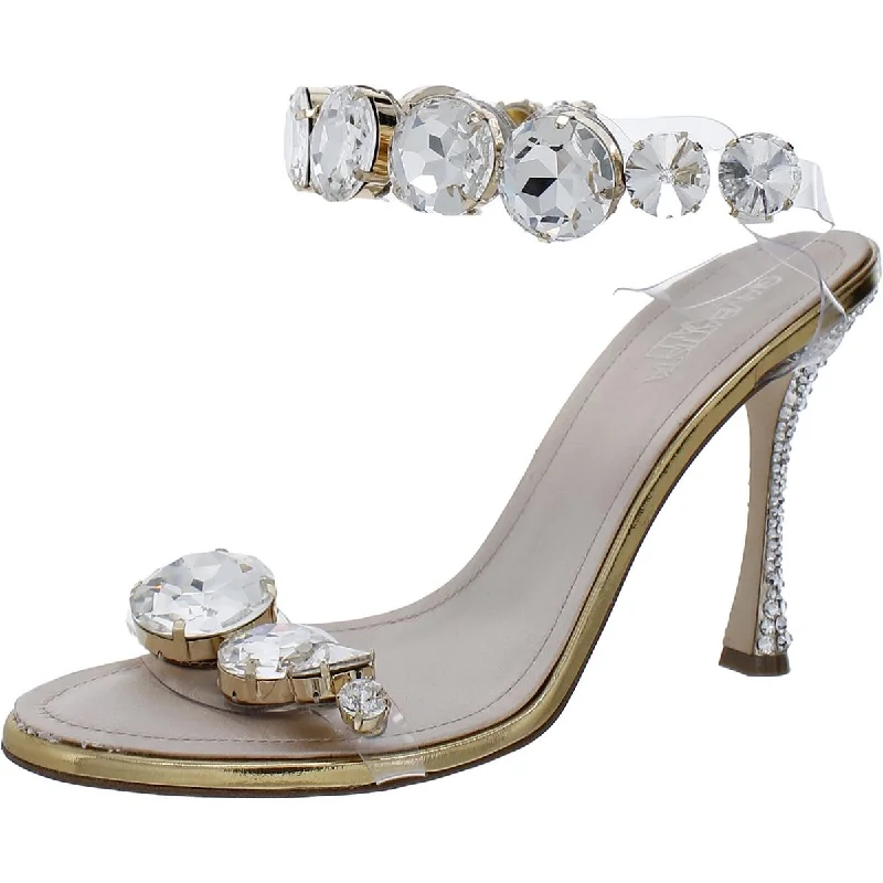 Giambattista Valli Womens Large Crystal Leather Jeweled Heels