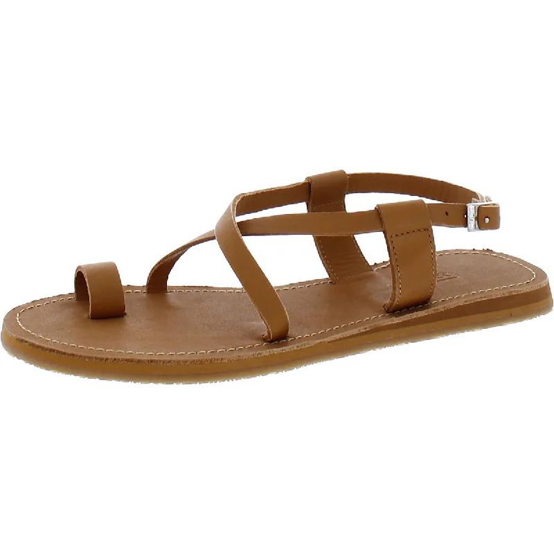 Women's Leather - Strapped Sandals with a Braided Detail in Brown for a Rustic AppealHari Mari Womens Leather Toe-Loop Slingback Sandals