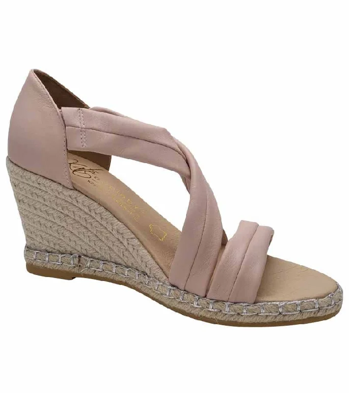 Sustainable Women's Recycled Material Sandals in Beige for Eco - Conscious ShoppersKate Appleby Womens Wedge Pink Crossover Straps Summer Sandals - Dalbeattie