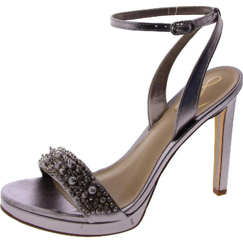 Women's Sandals with a Glitter - Coated Strap in Gold for a Sparkly Summer OutfitSam Edelman Womens Jade Perla Embellished Leather Heels