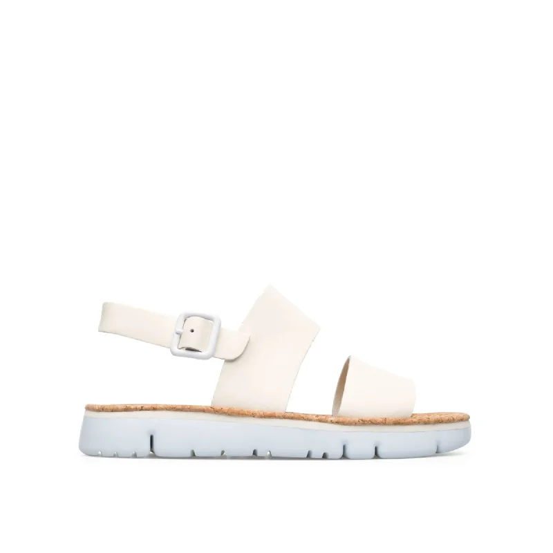 Women's Sandals with a Glitter - Coated Strap in Gold for a Sparkly Summer OutfitSandals Women Camper Oruga