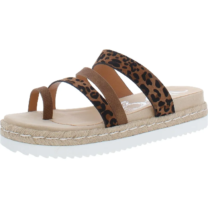 Child - Friendly Women's Sandals with a Secure Buckle in Purple for Moms on the GoVery G Womens Groove 2 Leopard Print Casual Strappy Sandals