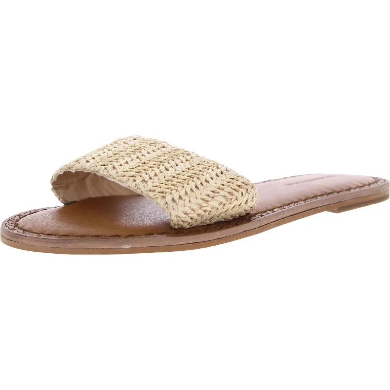 Elastic - Strap Women's Sandals with a Padded Toe in Teal for Easy On - and - OffVineyard Vines Womens Jute Slip On Woven Slide Sandals