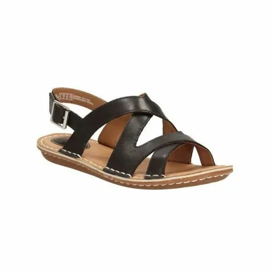 Women's Cork - Soled Espadrille Sandals with a Rope - Trimmed Upper in Navy for a Summer VibeWomens Clarks Tustin Spears Flats Work Casual Shoes Black Summer Sandals