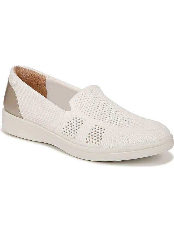 Athena Womens Metallic Knit Slip-On Sneakers