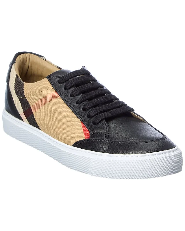 Burberry House Check Canvas & Leather Sneaker