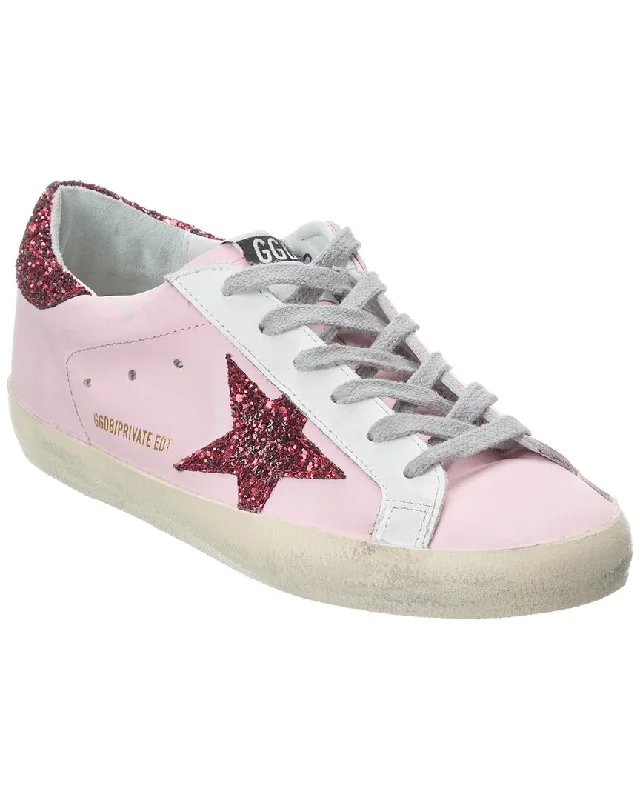 Golden Goose Superstar Leather & Glitter Sneaker