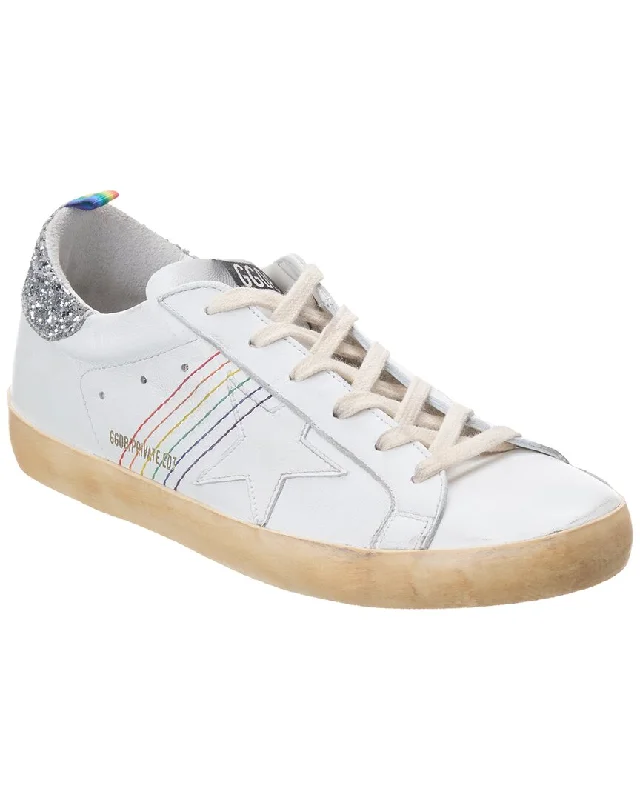 Golden Goose Superstar Leather & Glitter Sneaker