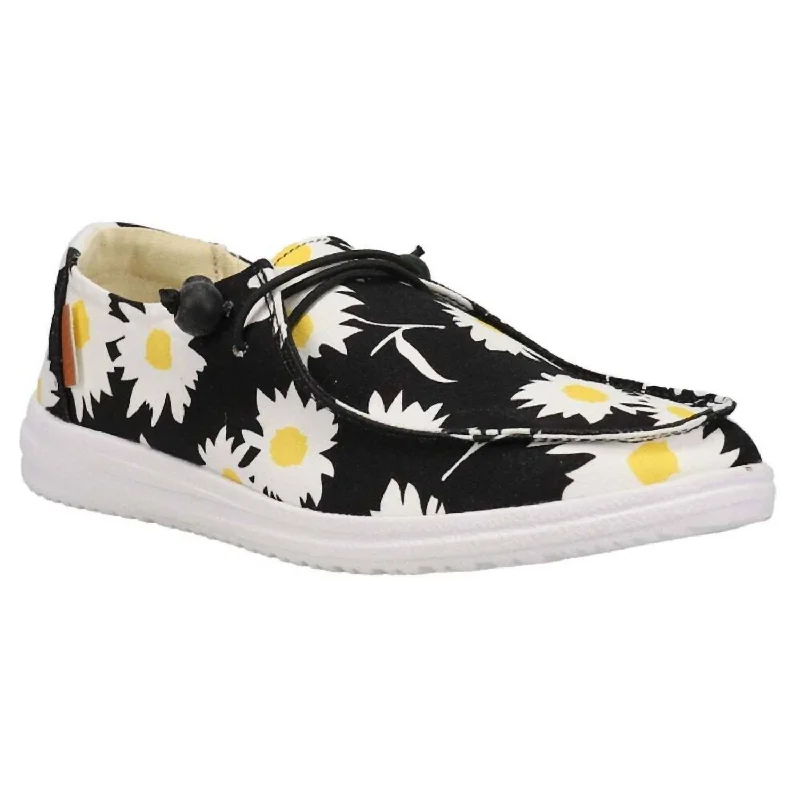 Women's Kayak Fashion Sneakers In Black/daisy