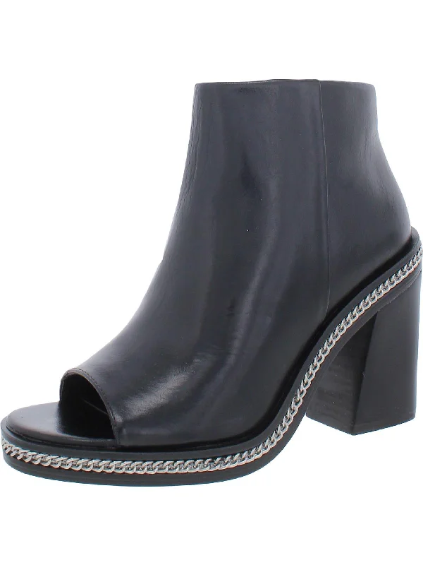 Bitnny Womens Chain Peep Toe Booties