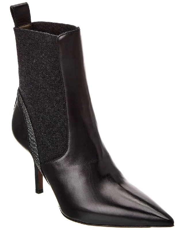 Brunello Cucinelli Leather Bootie