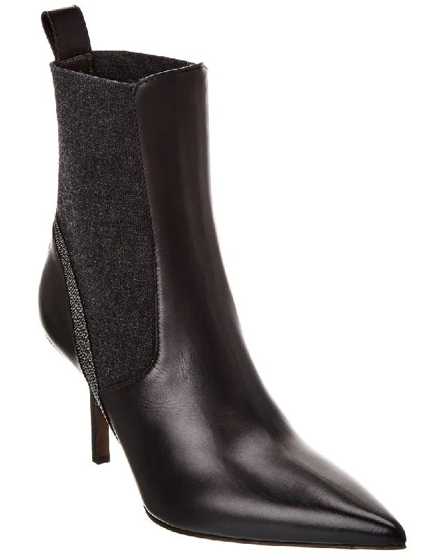 Brunello Cucinelli Leather Bootie