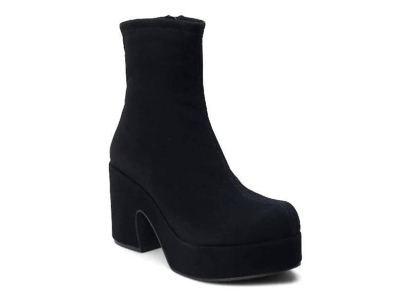 Dalton Platform Bootie In Black