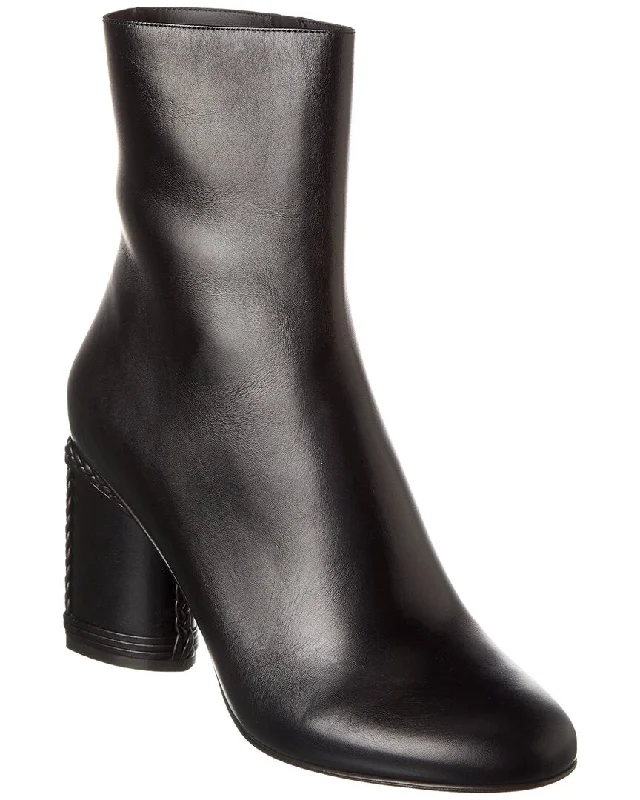 Ferragamo Joy Braid Leather Bootie