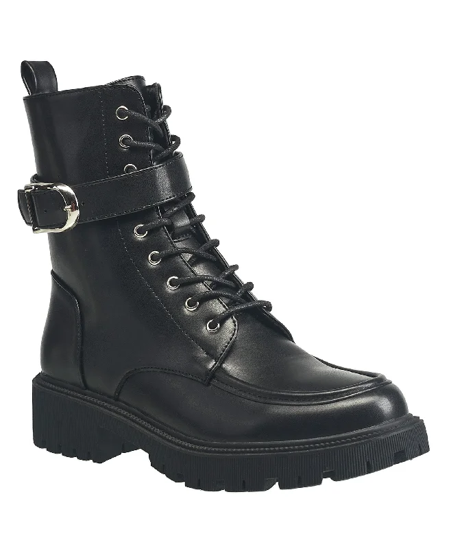 French Connection Women's Laceup Combat Boot