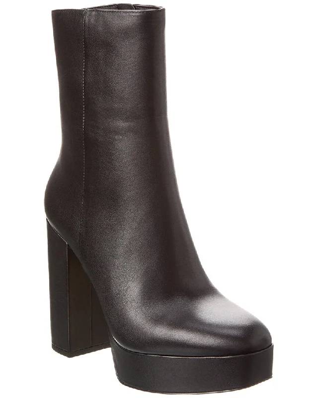 Stuart Weitzman Party Zip Leather Bootie