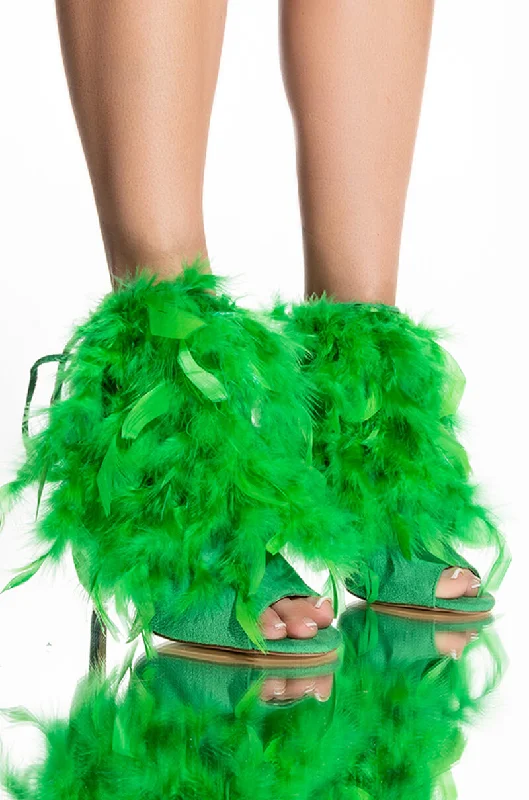 WHAT DREAMS ARE MADE OF FEATHER STILETTO SANDAL