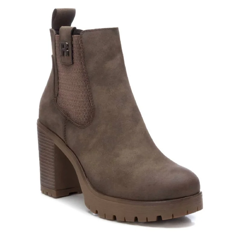 Women's Ankle Booties In Taupe