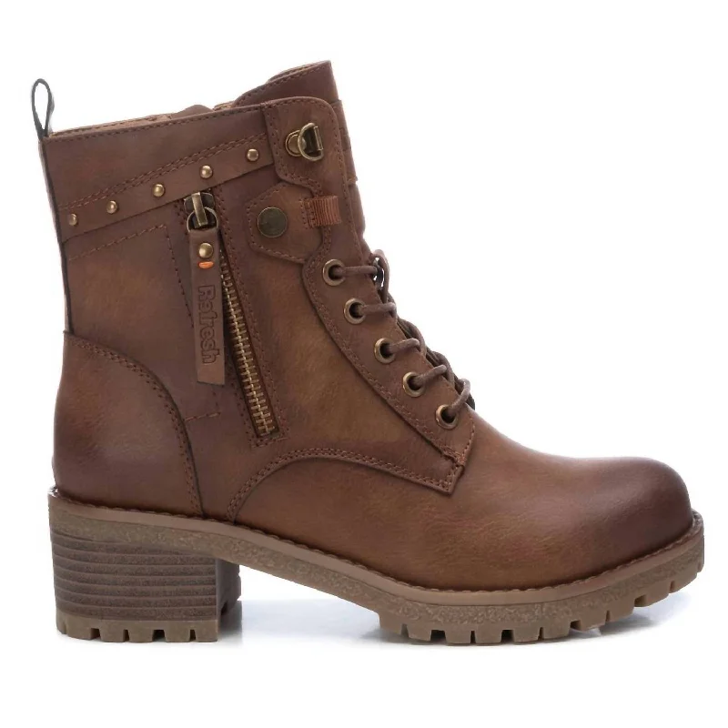 Women's Casual Ankle Booties In Brown