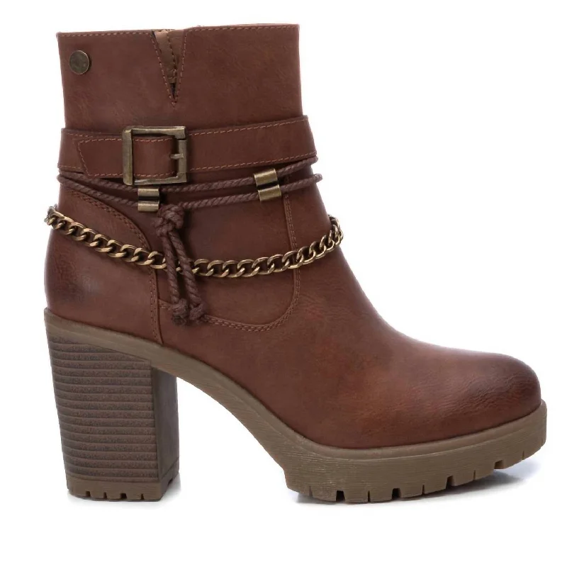 Women's Heeled Booties In Brown