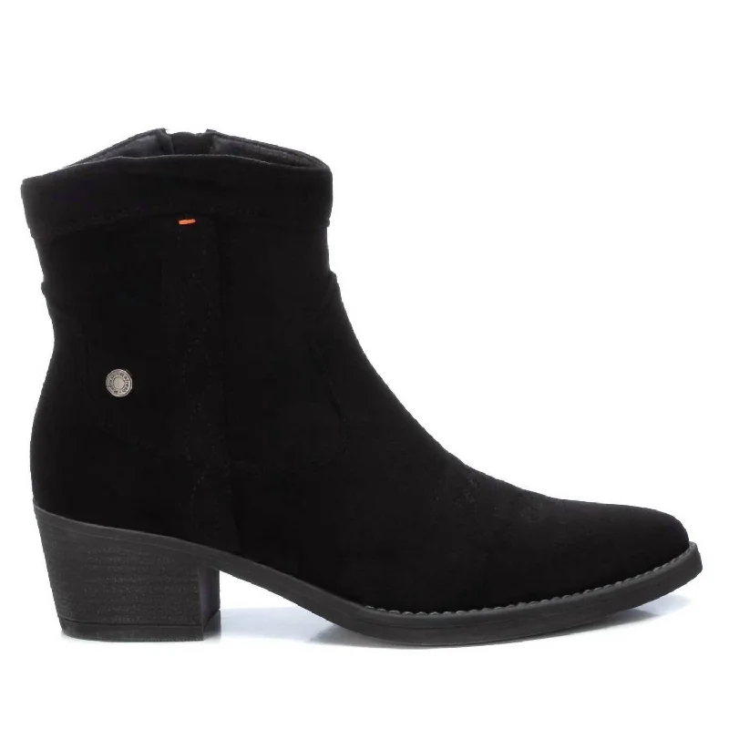 Women's Italian Western Booties In Black