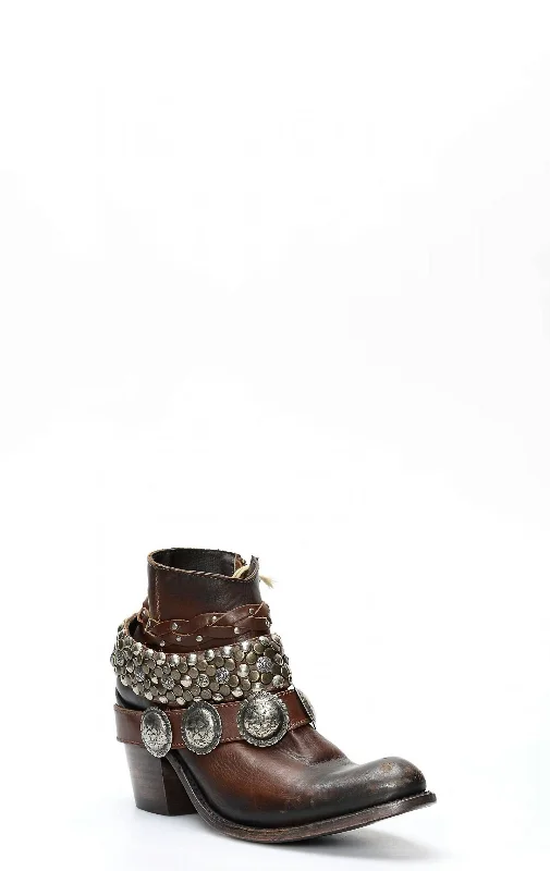 Women's Lucy Studded Ankle Boots In Dark Brown