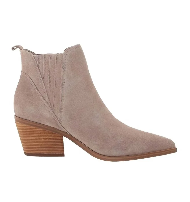 Women's Teona Ankle Boot In Gray Suede