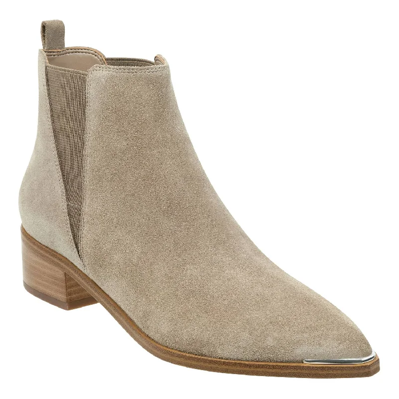 Women's Yale Chelsea Bootie In Taupe Suede