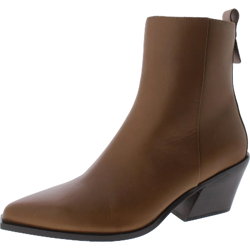 Yolo Womens Leather Zip Up Ankle Boots